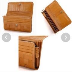 (A)新品未使用　fes 長財布　本革　牛革　レディース　ブラウンの画像