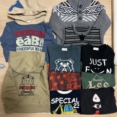 ベビー服　秋冬　90サイズ　95サイズ　長袖 長ズボン 50枚 ＋ 靴下 10足 セット　まとめ売り　男の子　子供服の画像