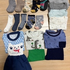 ベビー服　秋冬　90サイズ　95サイズ　長袖 長ズボン 50枚 ＋ 靴下 10足 セット　まとめ売り　男の子　子供服の画像