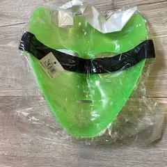 【新品未使用】怪人マスク ハロウィン パーティー コスプレ 緑 グリーンの画像