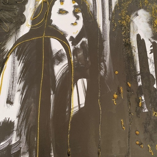 絵画  抽象画  現代アート  ブラック  キャンバス