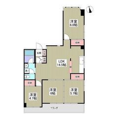 💙フリーレント1ヶ月☆敷礼０☆｟4LDK｠前橋市☆エレベータ完備...