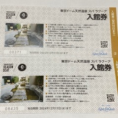 お値下げしました！4枚で¥5,500！！  Ａ:東京ドーム天然温泉 スパラクーア入館券　2枚＋入館割引券　2枚  の画像