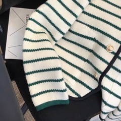 【新品】セーター レディース ネック ニット カーディガン セーター スタイル女性ルーズ長袖厚手トップ コートの画像