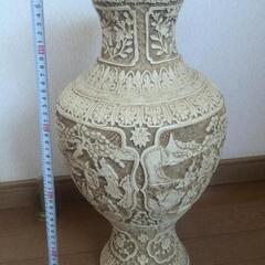 工芸品　花瓶　中国？　白樺　彫刻　縁起もの　開運　