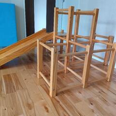 木製　滑り台　ジャングルジムの画像