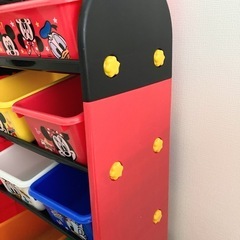 おもちゃ収納 4段 ミッキーマウスの画像