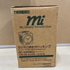 新品　マイシリーズ FM/AMラジオ付クロック 時計 RC-520(BG) ブラックグリーンの画像