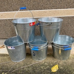 ブリキバケツ18ℓ5個の画像