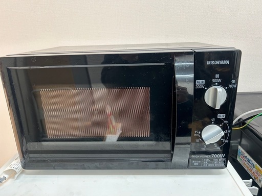動作確認済　アイリスオーヤマ　電子レンジ　PMB-T176-6-B レンジ　調理器具　2021年製　ブラック