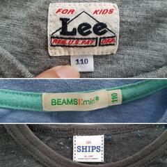 キッズ110サイズ相当 半袖Tシャツ 3点セット Lee BEAMS SHIPS 子供服 カットソー 3～4歳 幼児の画像