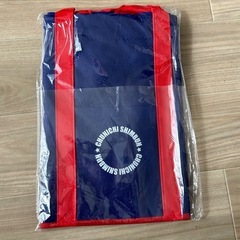 【未使用】巾着カバー付　レジカゴバッグ　エコバッグの画像