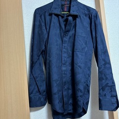 美品 メンズ スーツ 青の画像