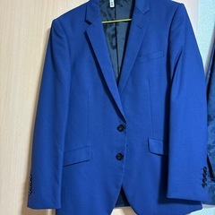 美品 メンズ スーツ 青