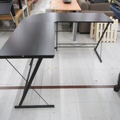 L字デスク 横128.5×縦128.5㎝ パソコンデスク フリーデスク コーナー型デスク 机 テーブル 家具 苫小牧西店の画像