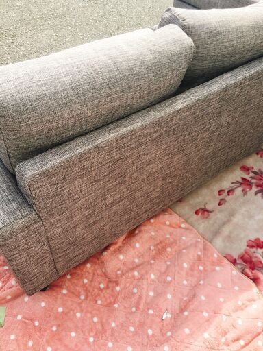 JM19189S)3人掛けソファー& ニトリ 幅：約180cm 高さ：約70cm 奥行：約85cm 中古品【取りに来られる方限定】