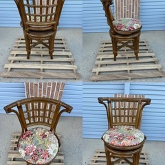回転椅子 花柄椅子 の画像