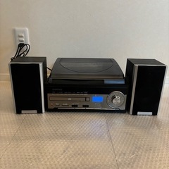 レコードプレーヤーCDコンポ　SD/CD/レコードオーディオシス...