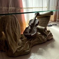 アンティークガラステーブルの画像