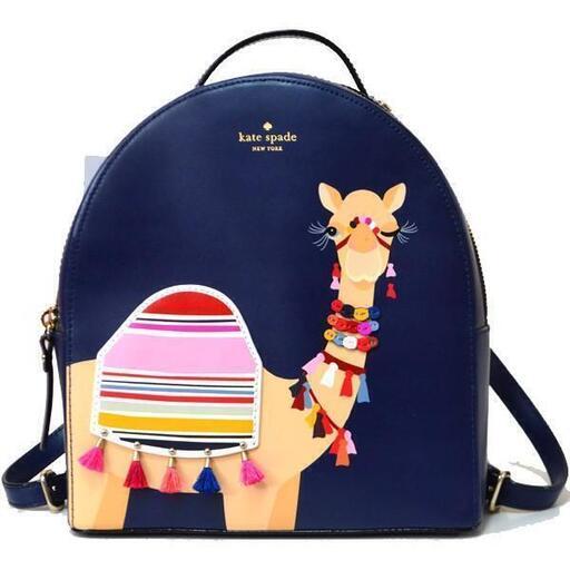kate spade “ケイトスペード” SPICE THINGS UP CAMEL SAMMI スパイスシングズアップ キャメル ラクダ レザー バックパック ミニリュック WKRU5142 マルチ/ネイビー