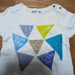 パッチワーク風 ロンＴ キッズ 90cmの画像