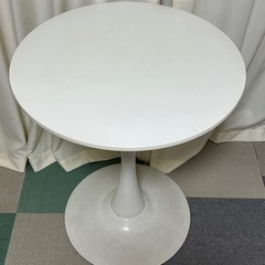 カフェテーブル テーブル コーヒーテーブル 60白 ダイニングテーブル ホワイトの画像