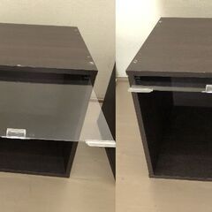 ★お値下げJM19190K) 収納箱2個口　<幅：約35cm 奥行：約29cm 高さ：約35cm> 中古品【取りに来られる方限定】 の画像