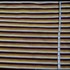 切売り・はぎれ 茶系ボーダー◇約1m×1mの画像