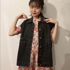 デニムベストの画像