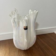 昭和レトロ　花瓶　クラタクラフトグラス