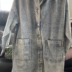 美品レディースジーンズ素材ワンピL美品の画像
