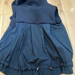 ダウンベスト　フリル　調整可能　ネイビーボンディングの画像