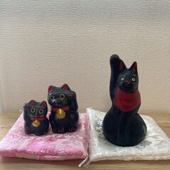 黒い招き猫（3体セット）