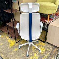 売約済み【池上店】 IKEA イケア MATCHSPEL ゲーミングチェア オフィスチェア OAチェア 椅子 チェア ホワイト ヘッドレスト 付き の画像