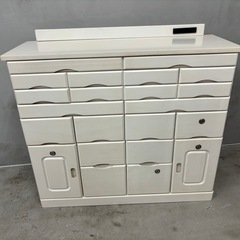 ベルーナ 引き出しいっぱいFAX台 サイドボード 棚 幅90cm