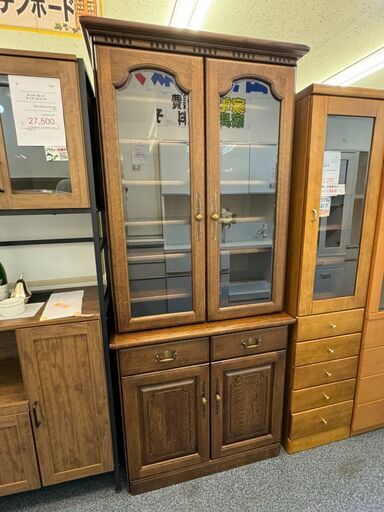 3-100 本物の家具 手作り食器棚【一部地域配送可・現状渡し】カグマニア