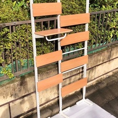 ウォールラック 2列 突っ張り式 パーテーション　木目調 ナチュ...