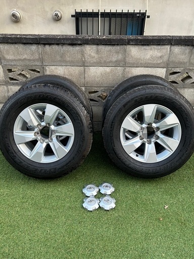 一時停止中　さらに値下げ中　150系後期　プラド　17インチ　純正ホイール夏タイヤ付　　265/65R17
