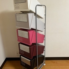 分別ゴミ箱 縦型5段 コンテナスタイル-II CS2-100S MIX3 ステンレスフラップの画像