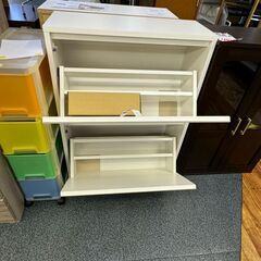 6-142 新品未使用品！ ミラー付シューズボックス【一部地域配送可・現状渡し】カグマニアの画像