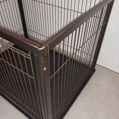 リッチェル 木製ペットサークル ダークブラウン 120-90の画像