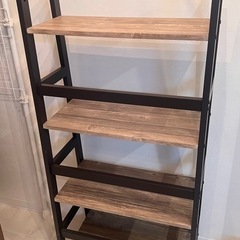 【あげます】おしゃれな4段シェルフ オーク 【〜11/3まで】の画像
