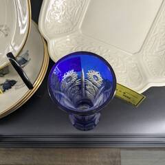 切子硝子　花瓶 一輪挿し 【ジャングルジャングルイズミヤ広陵店】の画像