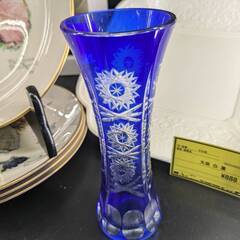 切子硝子　花瓶 一輪挿し 【ジャングルジャングルイズミヤ広陵店】