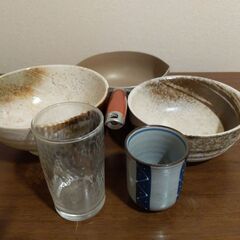 [中古] 2コップ+2皿+深いフライパン