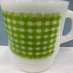 【愛品館江戸川店】ファイヤーキング ギンガムチェックマグ グリーン 年代1960年～1976年代 ID:102-027672-007の画像