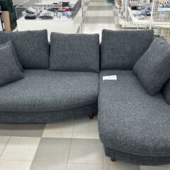 ★ジモティ割あり★  L字ソファー グレー H×D×W クリーニ...