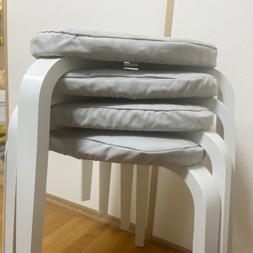 IKEA シルレ 4脚セット カバー付き