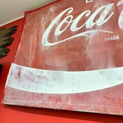 【店頭引取限定】コカ・コーラ ホーロー看板 昭和レトロ 当時ものの画像