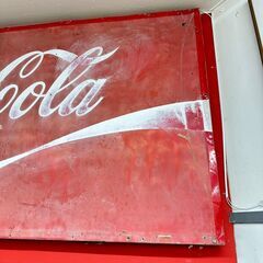 【店頭引取限定】コカ・コーラ ホーロー看板 昭和レトロ 当時ものの画像
